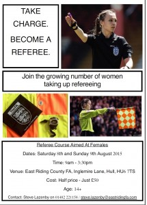 Referee Course aimed at females - aug 15